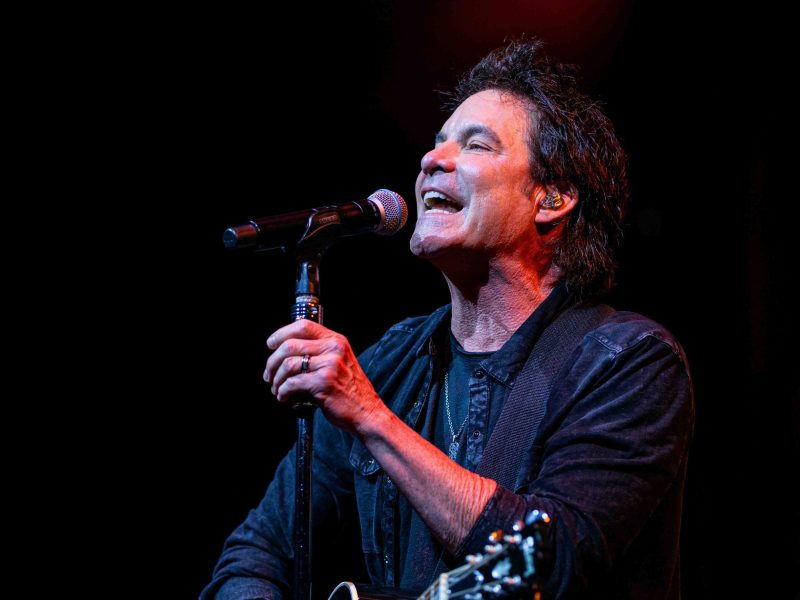 A singer on stage.