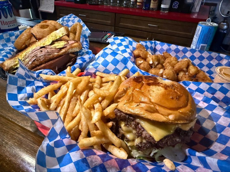 smash burger and fries