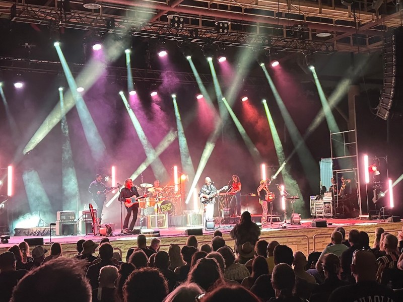 A band on stage.