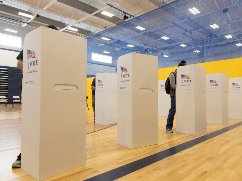 Voting booths.
